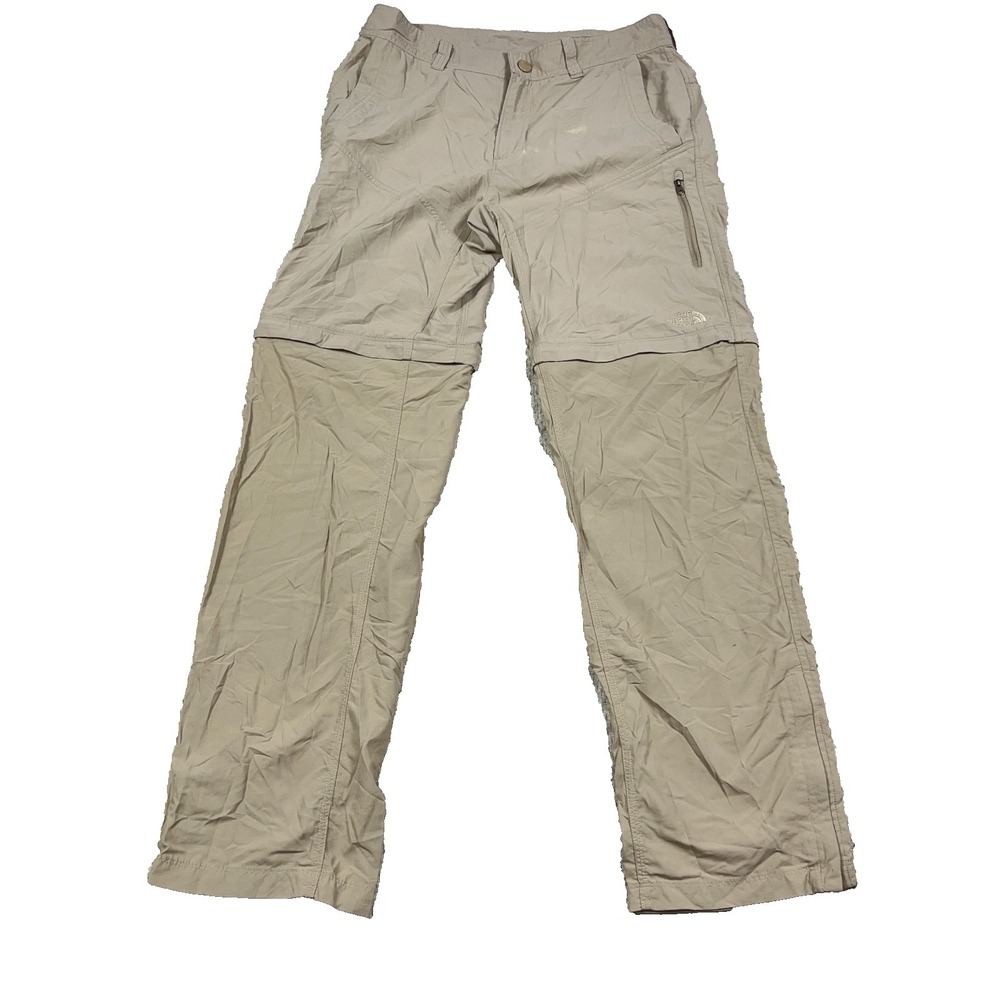 North Face Pants Men XL 32x31 Tan Khaki Convertible Shorts Outdoors Hiking Nylon